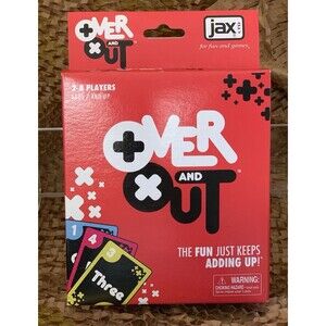 Jax Over and Out Family Fun ages 7+ for 2-8 Players Numbers Card Game New
